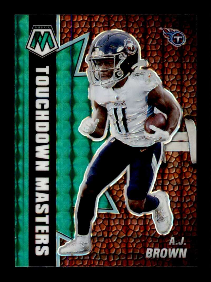 Load image into Gallery viewer, 2021 Panini Mosaic Touchdown Masters Green Mosaic Prizm A.J Brown #TM-10 Tennessee Titans  Image 1
