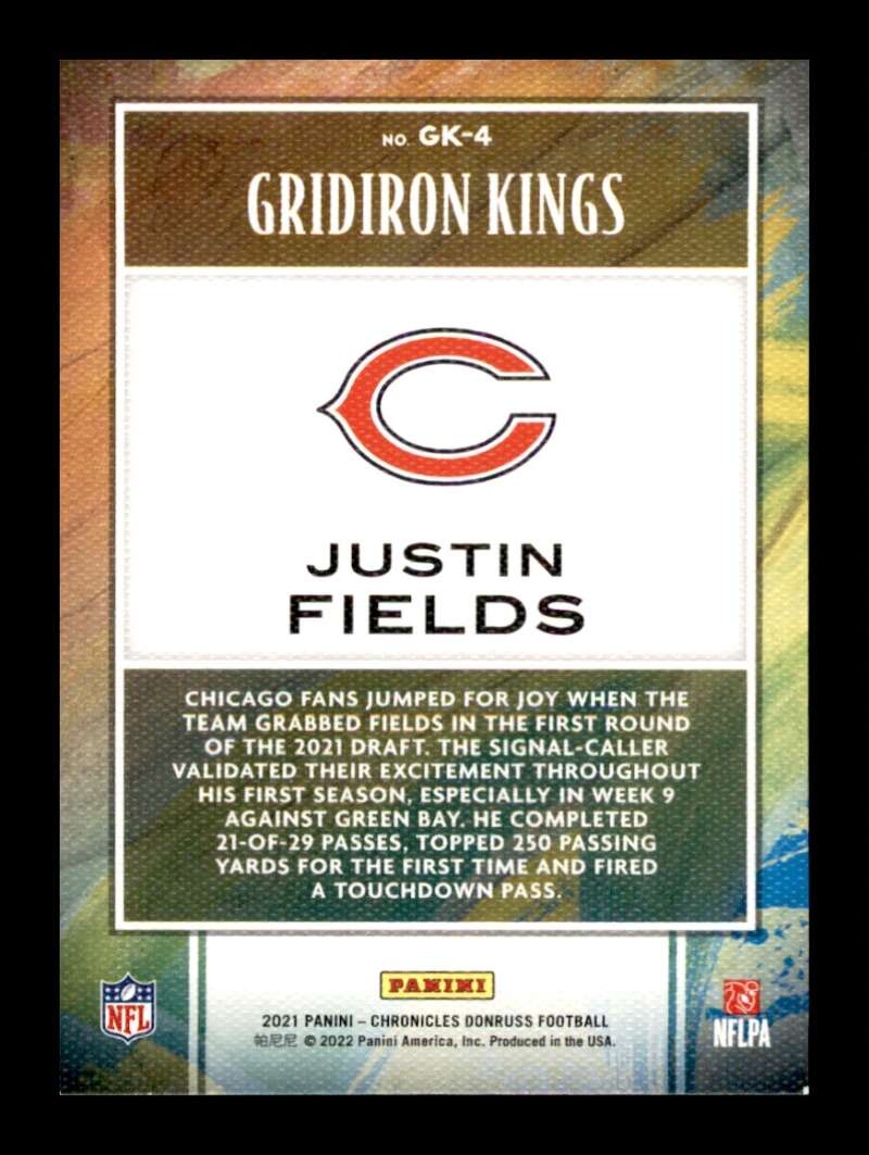 Load image into Gallery viewer, 2021 Panini Chronicles Gridiron Kings Bronze Justin Fields #GK-4 Rookie RC Chicago Bears  Image 2
