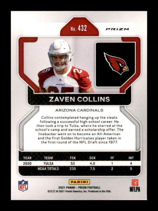 2021 Panini Prizm Green Prizm Zaven Collins 