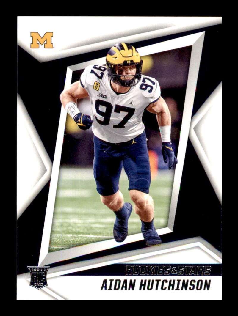 Load image into Gallery viewer, 2022 Panini Chronicles Draft Rookies Stars Aidan Hutchinson #16 Rookie RC Michigan Wolverines  Image 1
