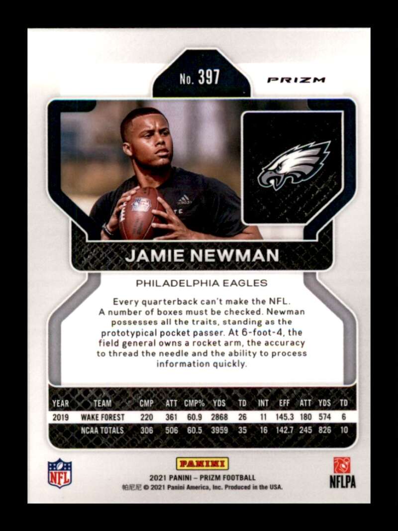 Load image into Gallery viewer, 2021 Panini Prizm Orange Disco Jamie Newman #397 Rookie RC Philadelphia Eagles  Image 2
