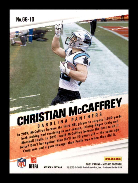 2021 Panini Mosaic Got Game Green Mosaic Prizm Christian McCaffrey 