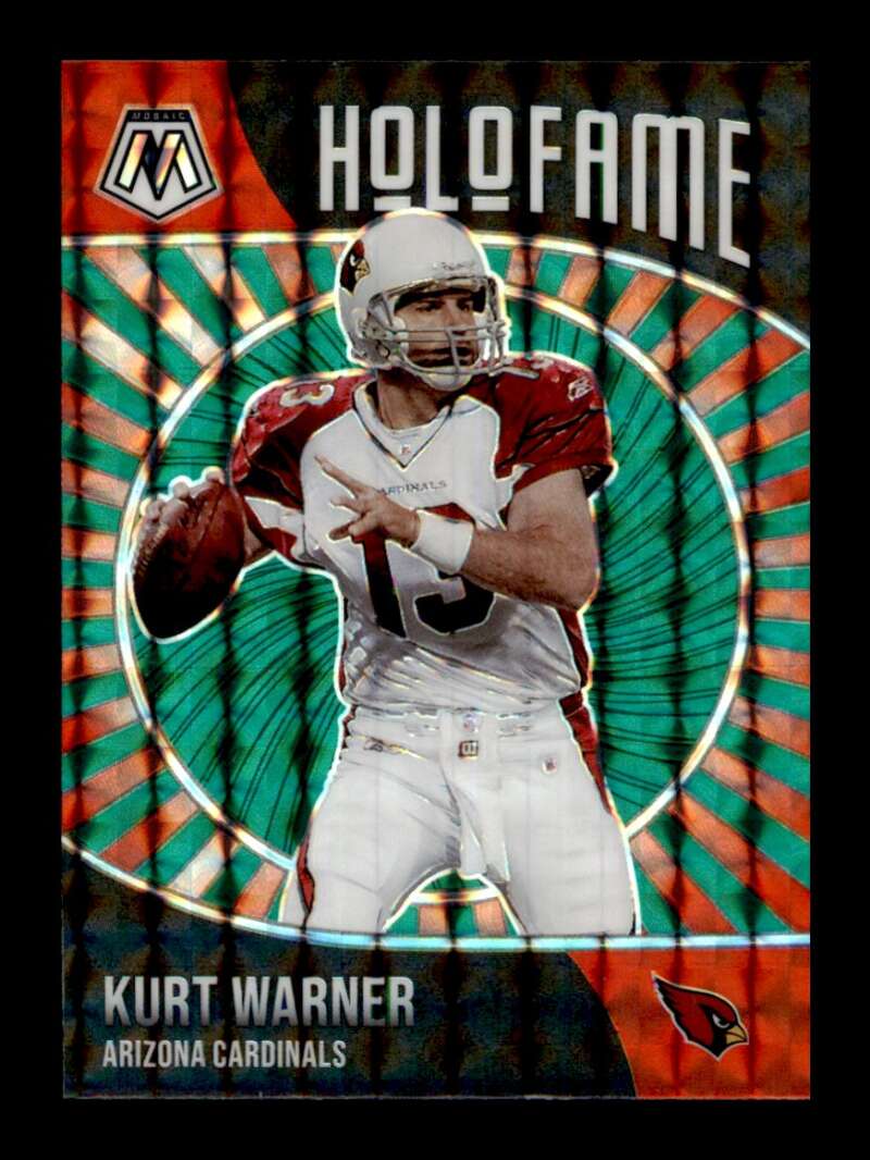 Load image into Gallery viewer, 2021 Panini Mosaic Holofame Green Mosaic Prizm Kurt Warner #20 St. Louis Rams  Image 1
