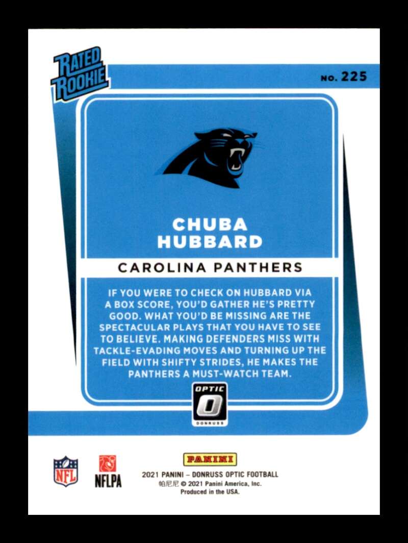 Load image into Gallery viewer, 2021 Donruss Optic Chuba Hubbard #225 Rookie RC Carolina Panthers  Image 2
