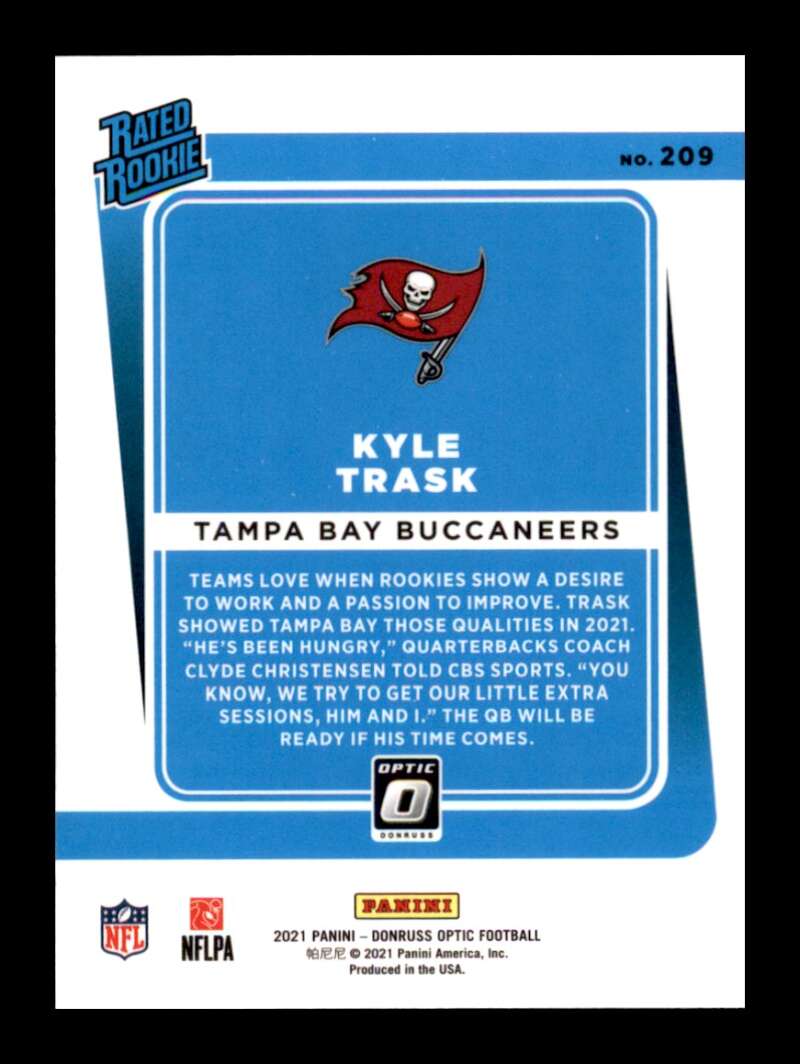 Load image into Gallery viewer, 2021 Donruss Optic Kyle Trask #209 Rookie RC Tampa Bay Buccaneers  Image 2
