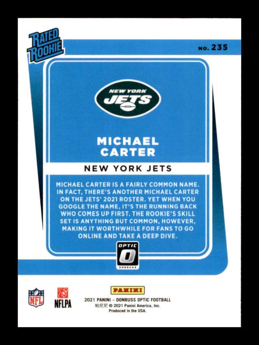 2021 Donruss Optic Michael Carter