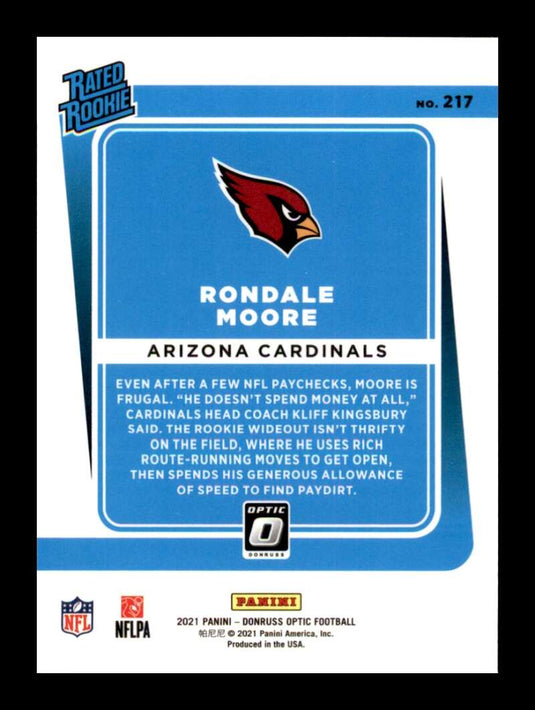 2021 Donruss Optic Rondale Moore 