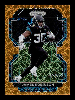 2021 Panini Prizm Orange Lazer Prizm James Robinson 