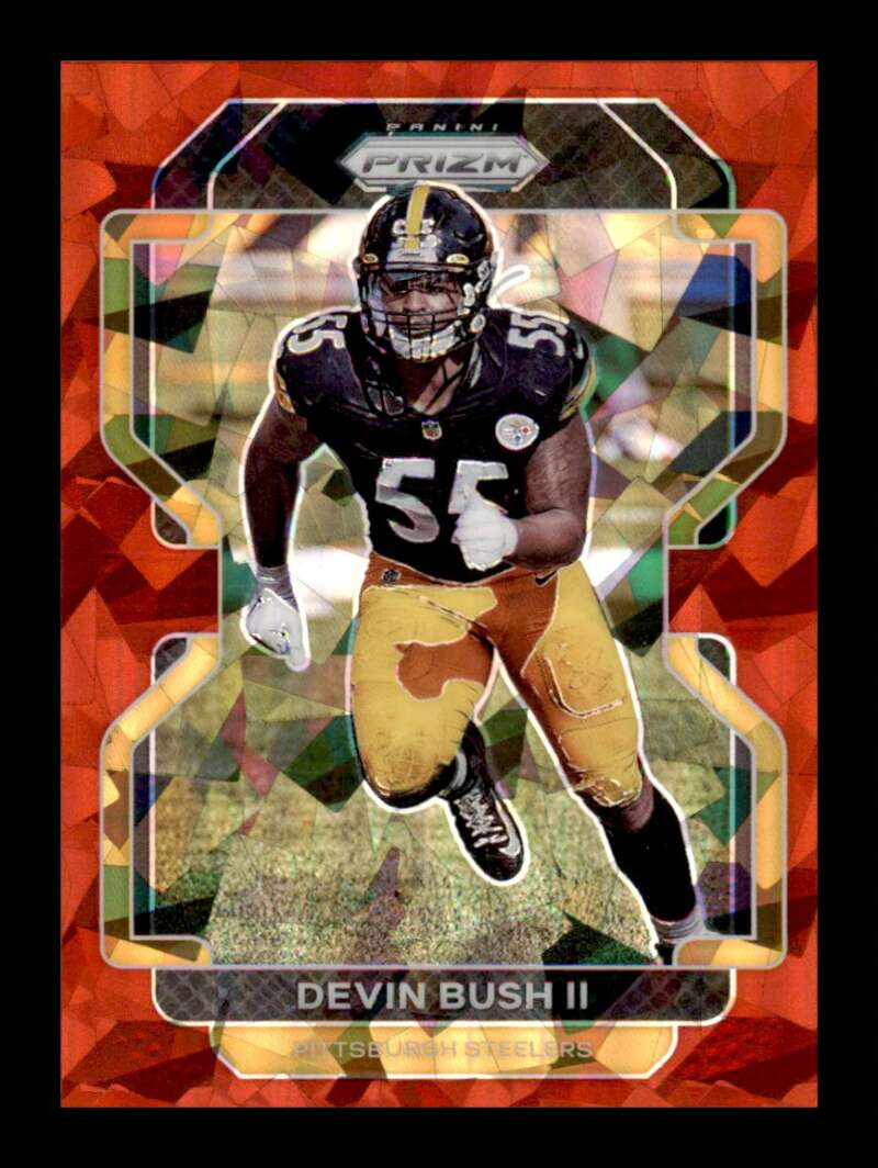 Load image into Gallery viewer, 2021 Panini Prizm Red Ice Prizm Devin Bush #257 Pittsburgh Steelers  Image 1
