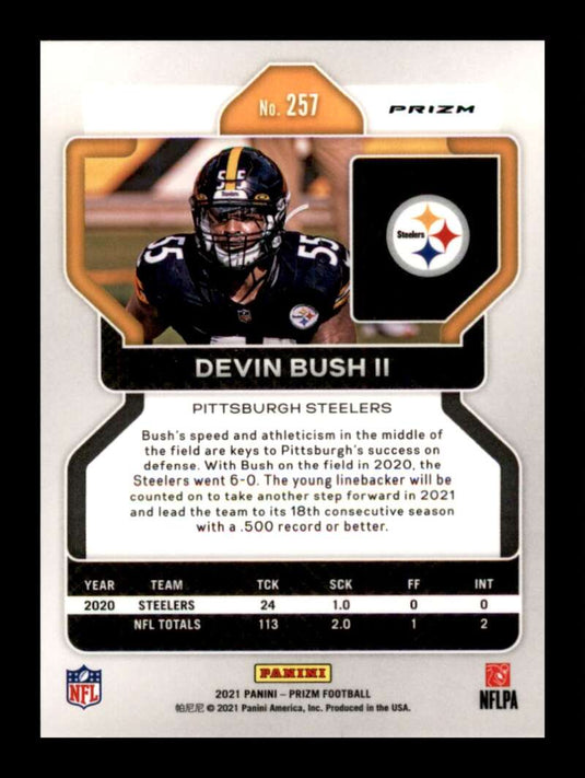 2021 Panini Prizm Red Ice Prizm Devin Bush 