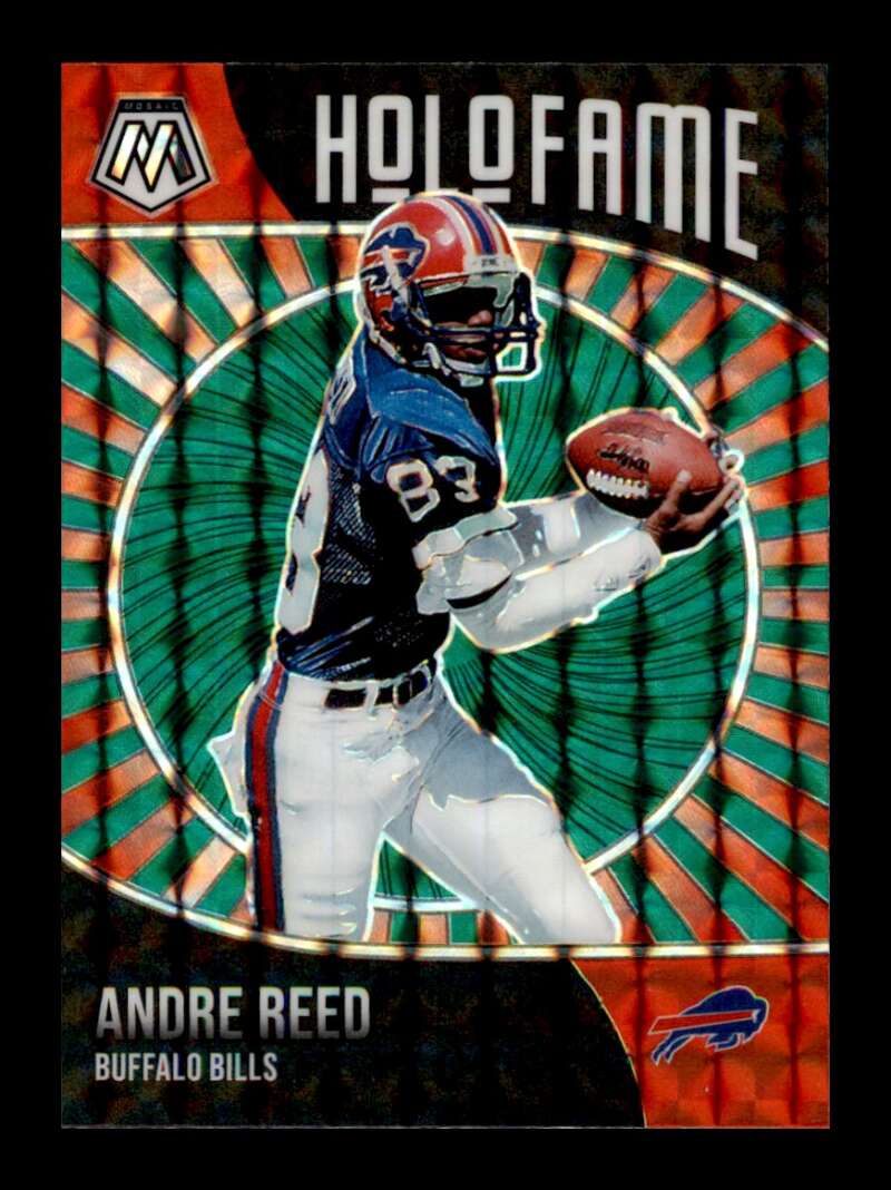 Load image into Gallery viewer, 2021 Panini Mosaic Holofame Green Mosaic Prizm Andre Reed #18 Buffalo Bills  Image 1
