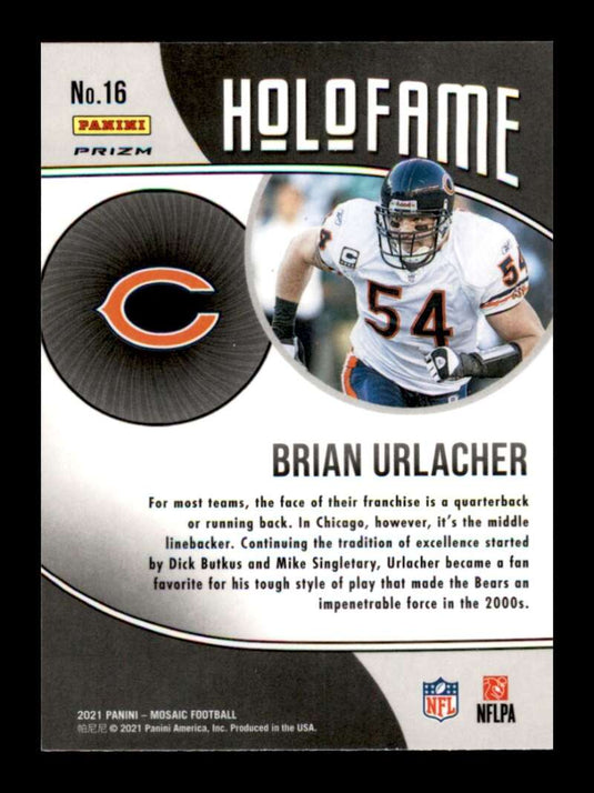 2021 Panini Mosaic Holofame Green Mosaic Prizm Brian Urlacher