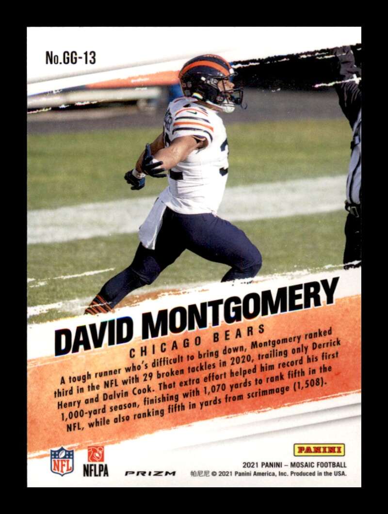 Load image into Gallery viewer, 2021 Panini Mosaic Got Game Green Mosaic Prizm David Montgomery #GG-13 Chicago Bears  Image 2
