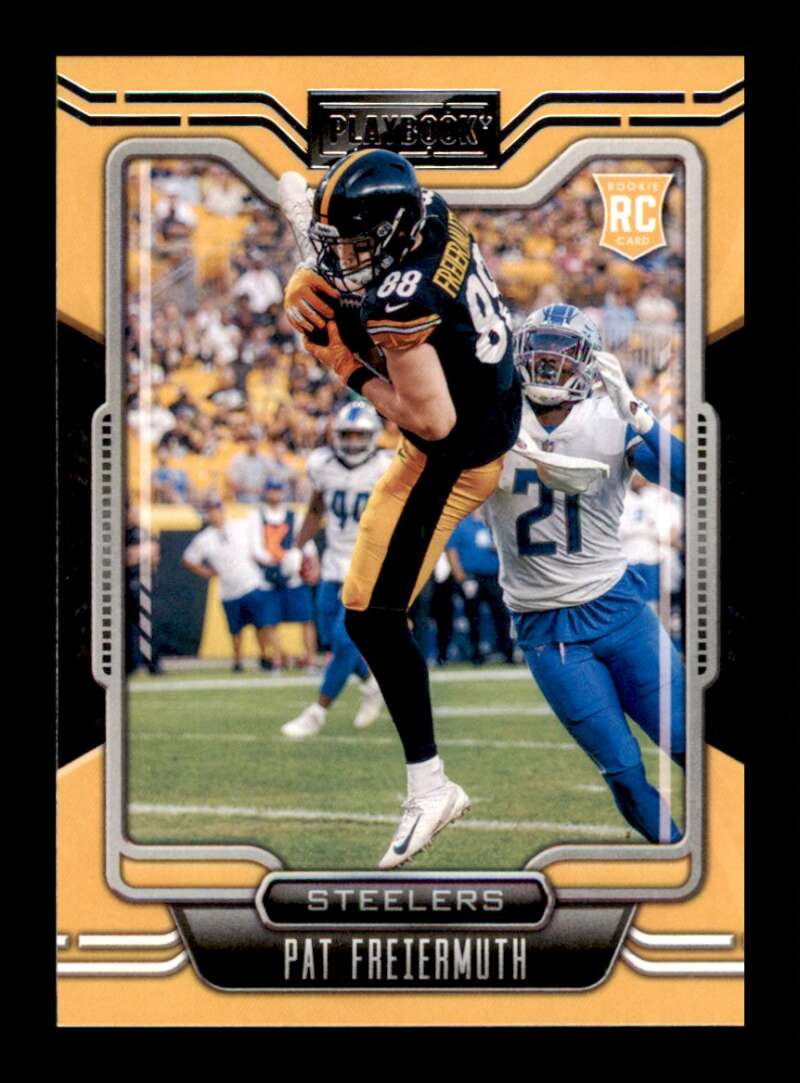 Load image into Gallery viewer, 2021 Panini Playbook Pat Freiermuth #117 Rookie RC Pittsburgh Steelers  Image 1
