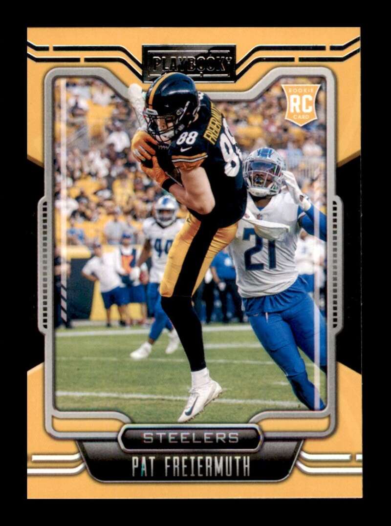 Load image into Gallery viewer, 2021 Panini Playbook Pat Freiermuth #117 Rookie RC Pittsburgh Steelers  Image 1
