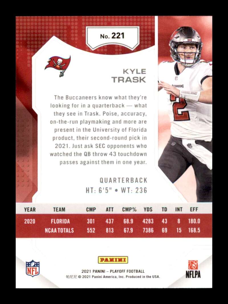 Load image into Gallery viewer, 2021 Panini Playoff Kyle Trask #221 Rookie RC Tampa Bay Buccaneers  Image 2
