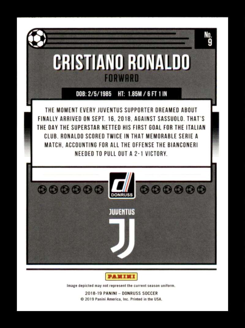 Load image into Gallery viewer, 2018-19 Donruss Press Proof Green Cristiano Ronaldo #9 Juventus  Image 2
