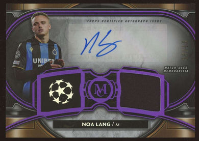 2021-22 Topps Museum Collection UEFA Auto Relic Amethyst Noa Lang 