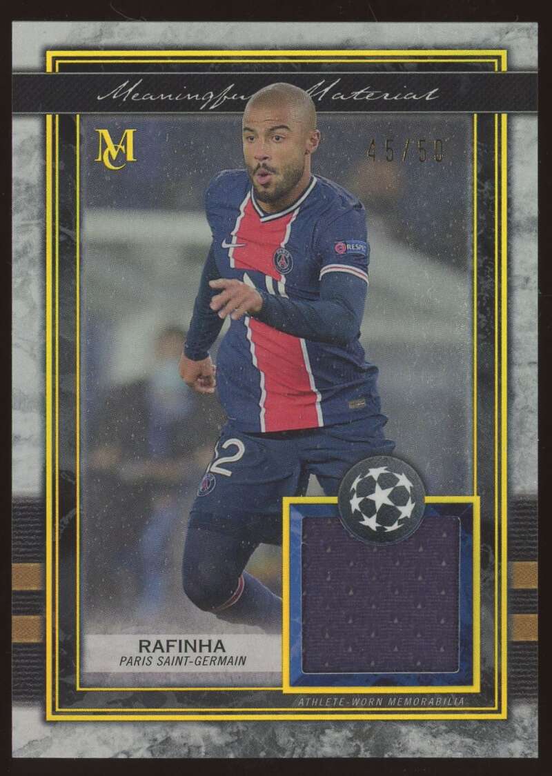 Load image into Gallery viewer, 2020-21 Topps Museum Collection UEFA Meaningful Material Gold Rafinha #MMR-RAF Patch /50 PSG  Image 1
