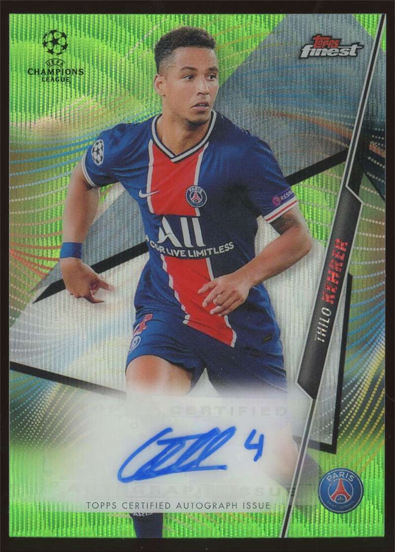 Load image into Gallery viewer, 2020-21 Topps Finest UEFA Green Wave Refractor Auto Thilo Kehrer #FA-THK /99 Paris Saint-Germain  Image 1

