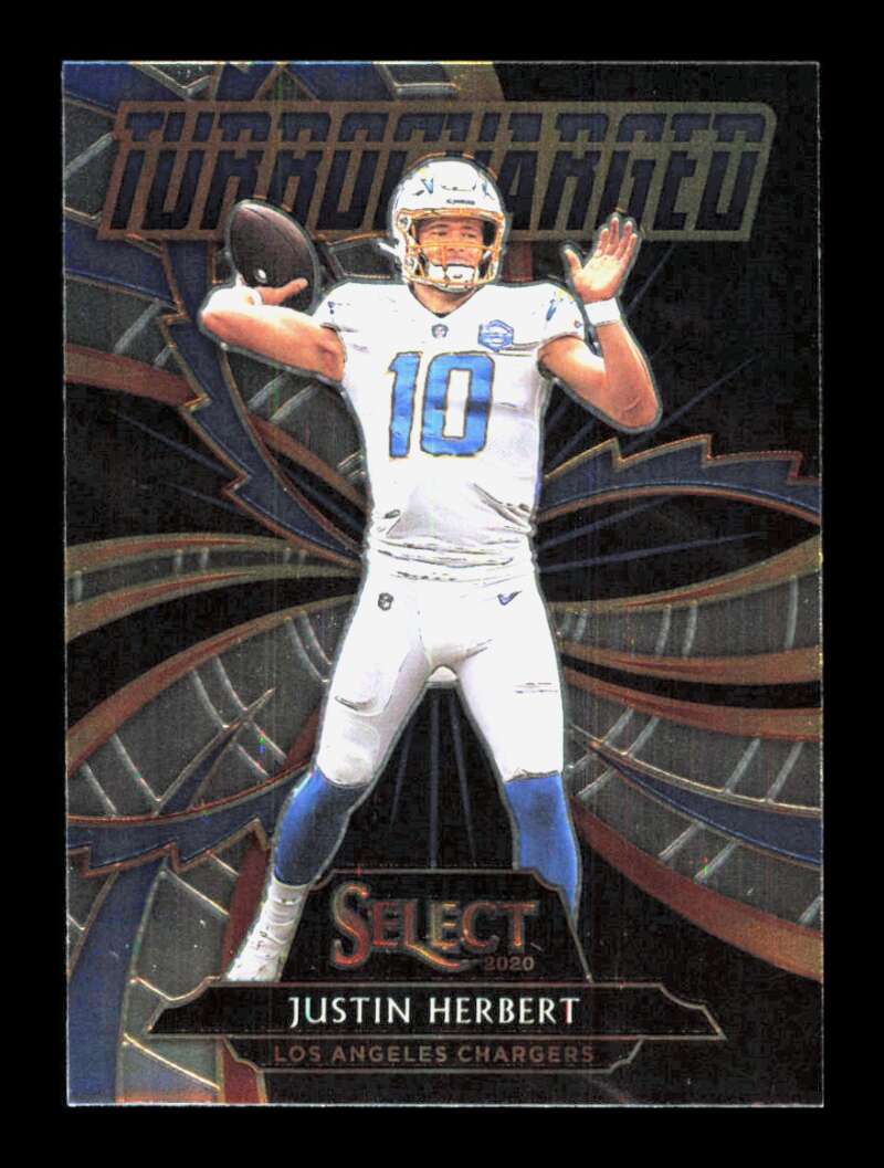 Load image into Gallery viewer, 2020 Panini Select Turbocharged Justin Herbert #T24 Rookie RC Los Angeles Chargers  Image 1
