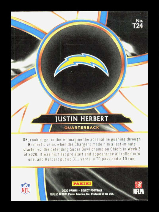 2020 Panini Select Turbocharged Justin Herbert 