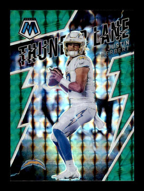 2022 Panini Mosaic Thunder Lane Green Mosaic Prizm Justin Herbert 