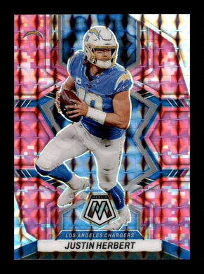 2022 Panini Mosaic Pink Camo Prizm Justin Herbert 