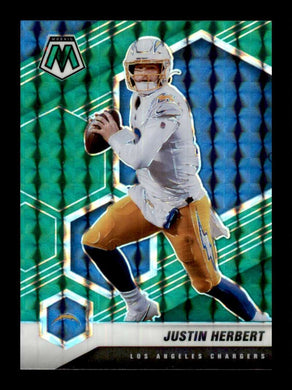 2021 Panini Mosaic Green Mosaic Prizm Justin Herbert 