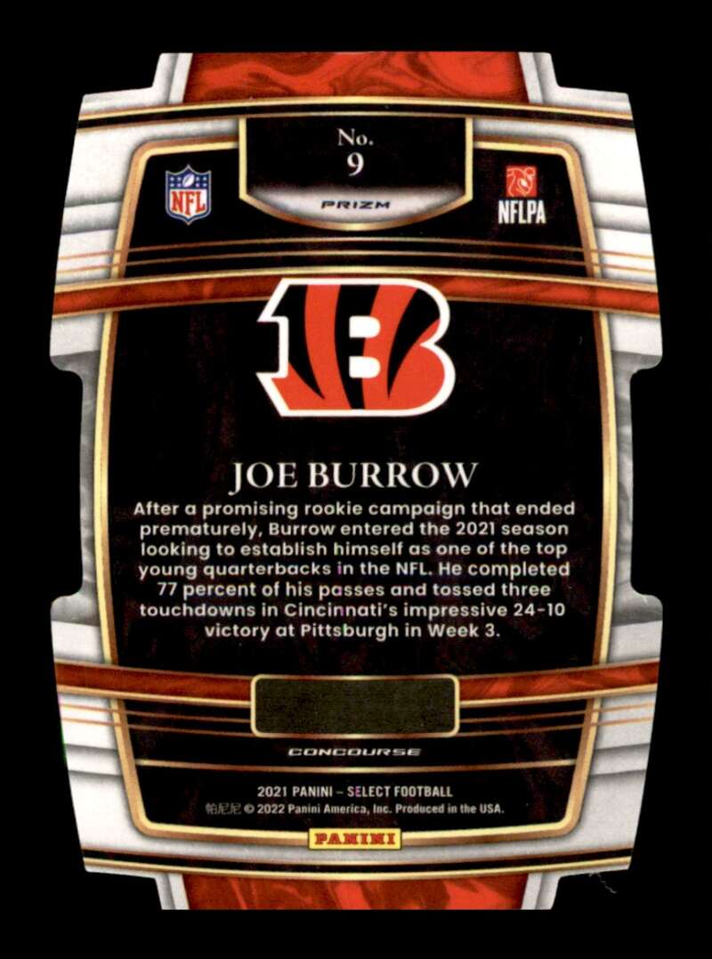 Load image into Gallery viewer, 2021 Panini Prizm Silver Prizm Die Cut Joe Burrow #9 Cincinnati Bengals  Image 2
