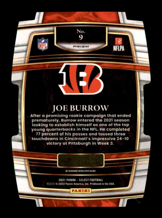 2021 Panini Prizm Silver Prizm Die Cut Joe Burrow