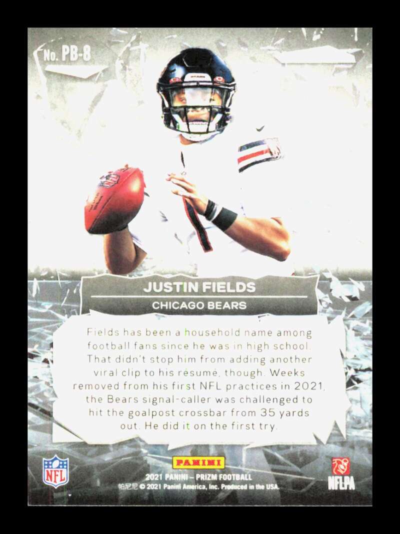 Load image into Gallery viewer, 2021 Panini Prizm Break Justin Fields #PB-8 Rookie RC Chicago Bears  Image 2
