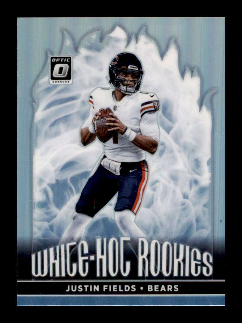 Load image into Gallery viewer, 2021 Donruss Optic White Hot Rookies Silver Prizm Justin Fields #WHR-2 Rookie RC Chicago Bears  Image 1
