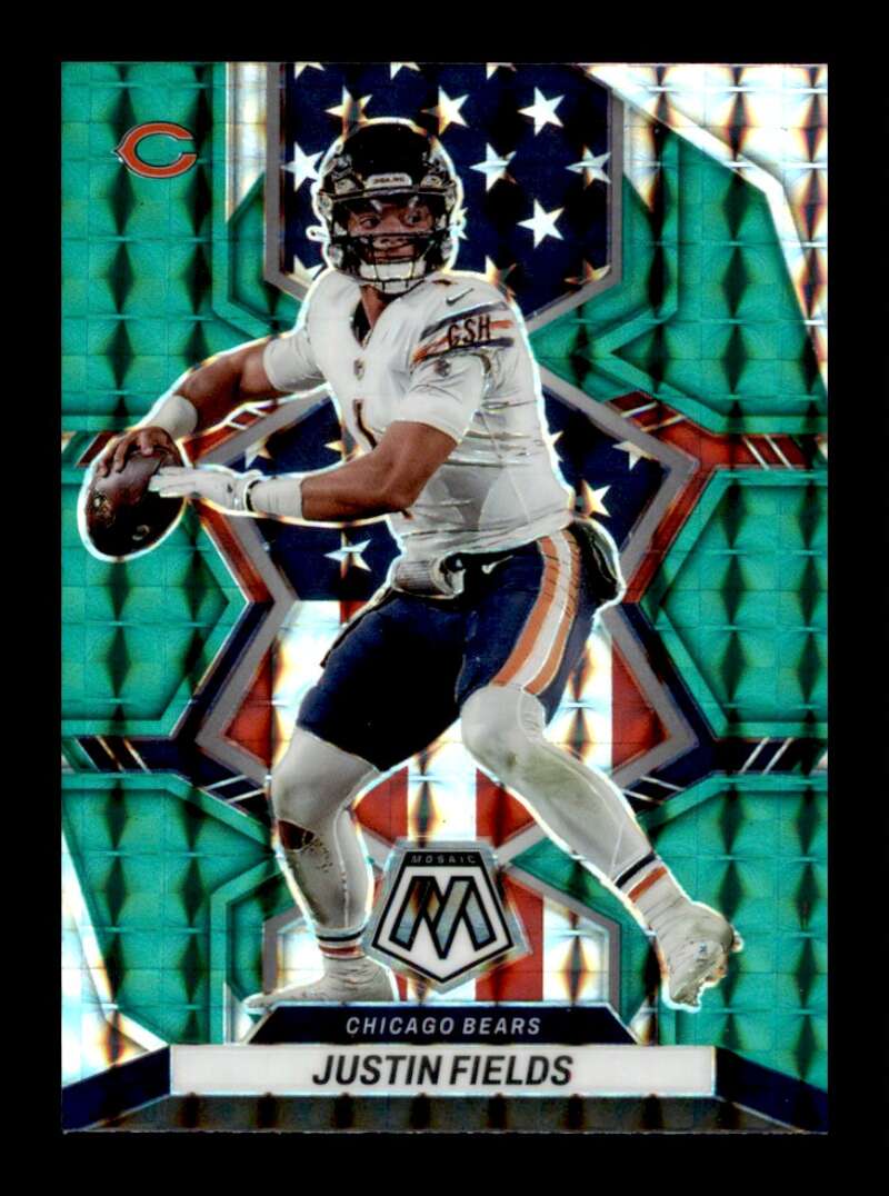 Load image into Gallery viewer, 2022 Panini Mosaic Green Mosaic Prizm Justin Fields #268 Chicago Bears  Image 1
