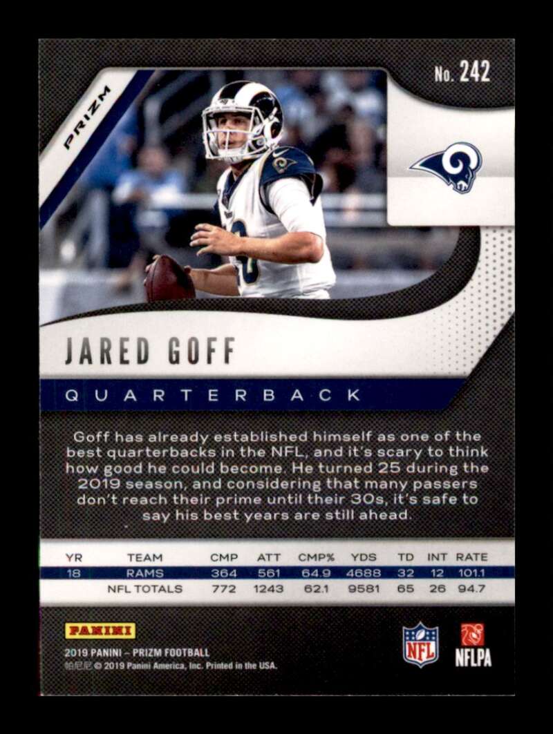 Load image into Gallery viewer, 2019 Panini Prizm Disco Prizm Jared Goff #242 Los Angeles Rams  Image 2
