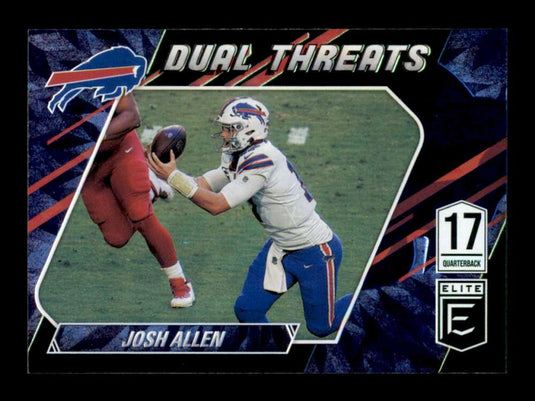 2021 Donruss Elite Dual Threats Green Josh Allen