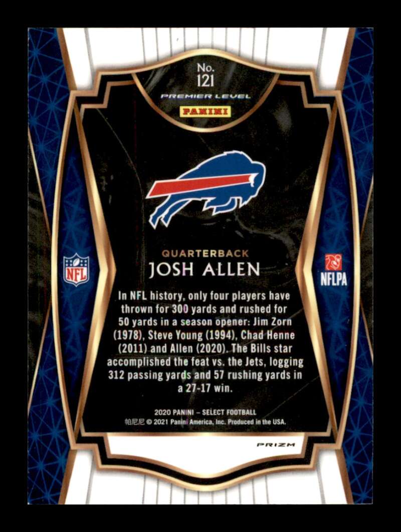 Load image into Gallery viewer, 2020 Panini Select Silver Prizm Josh Allen #121 Buffalo Bills  Image 2
