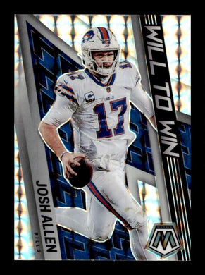 2022 Panini Mosaic Will to Win Silver Mosaic Prizm Josh Allen 