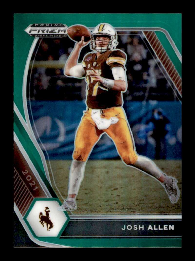 Load image into Gallery viewer, 2021 Panini Prizm Draft Green Prizm Josh Allen #4 Wyoming Cowboys  Image 1
