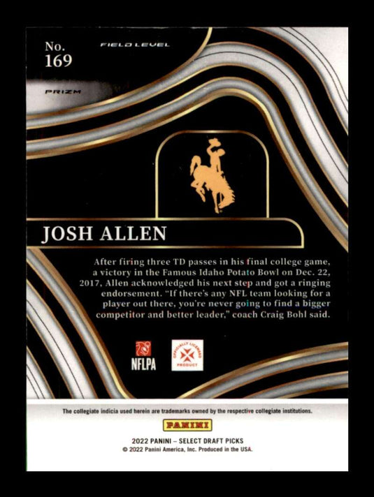 2022 Panini Select Draft Silver Prizm Josh Allen