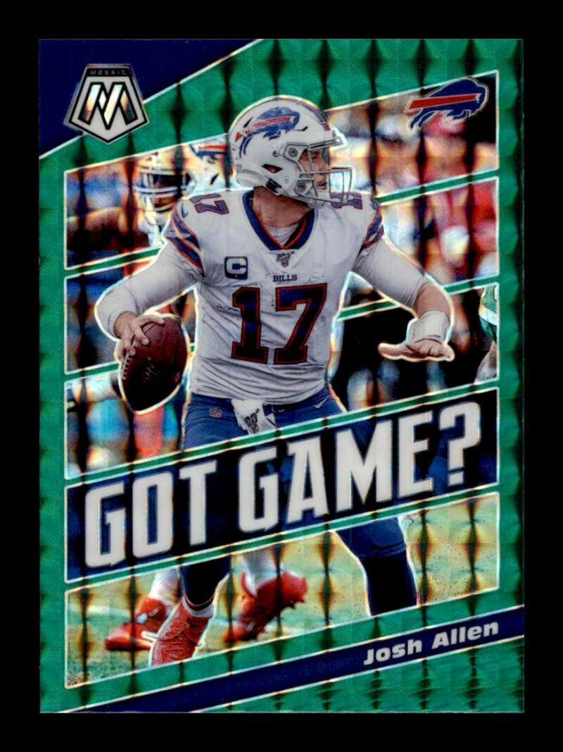 Load image into Gallery viewer, 2020 Panini Mosaic Got Game Green Mosaic Prizm Josh Allen #GG23 Buffalo Bills  Image 1
