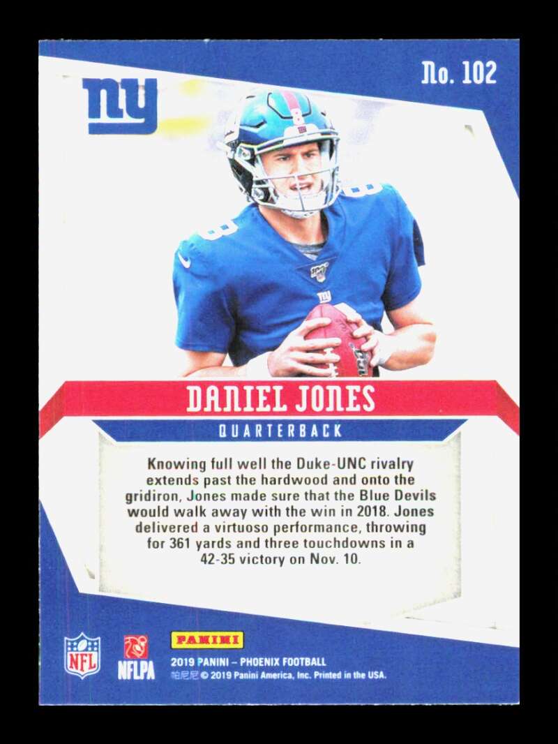 Load image into Gallery viewer, 2019 Panini Phoenix Daniel Jones #102 Rookie RC New York Giants  Image 2
