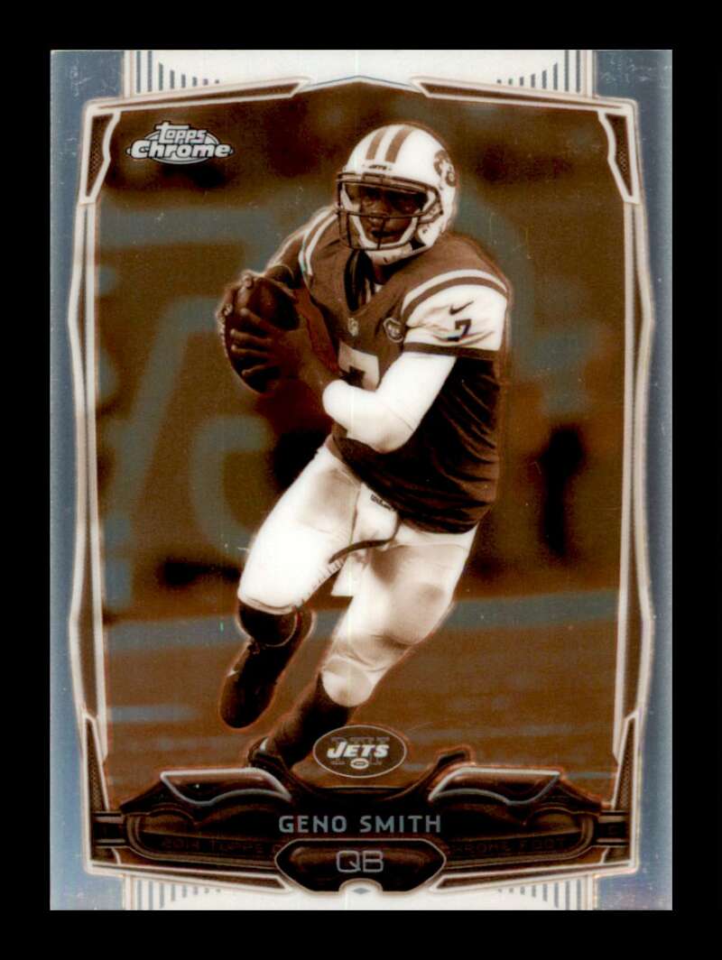 Load image into Gallery viewer, 2014 Topps Chrome Sepia Refractor Geno Smith #28 SP /99 New York Jets  Image 1
