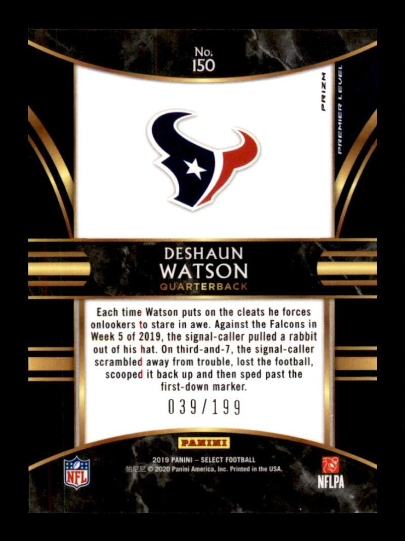 Load image into Gallery viewer, 2019 Panini Select Tri Color Prizm Deshaun Watson #150 SP /199 Houston Texans  Image 2
