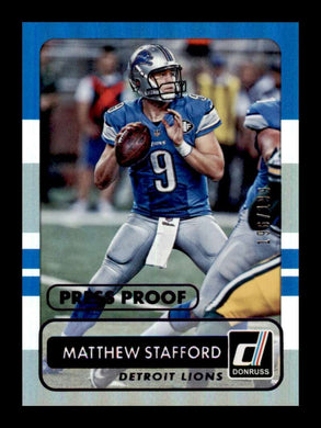 2015 Donruss Press Proof Purple Matthew Stafford 