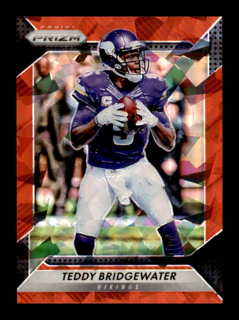 Load image into Gallery viewer, 2016 Panini Prizm Red Crystals Prizm Teddy Bridgewater #149 SP /75 Minnesota Vikings  Image 1
