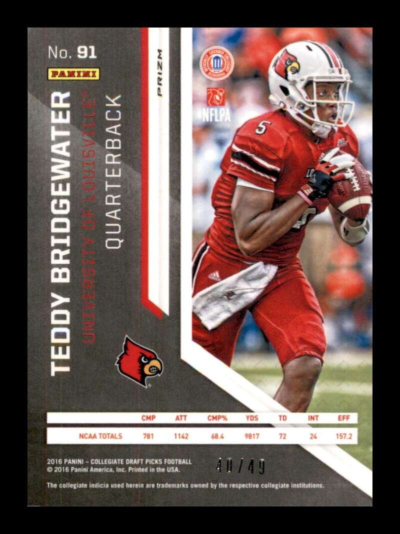 Load image into Gallery viewer, 2016 Panini Prizm Draft Tie Die Prizm Teddy Bridgewater #91 SP /49 Louisville Cardinals  Image 2
