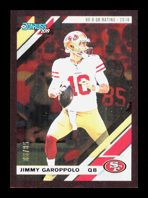 2019 Donruss Season Stat Line Jimmy Garoppolo 