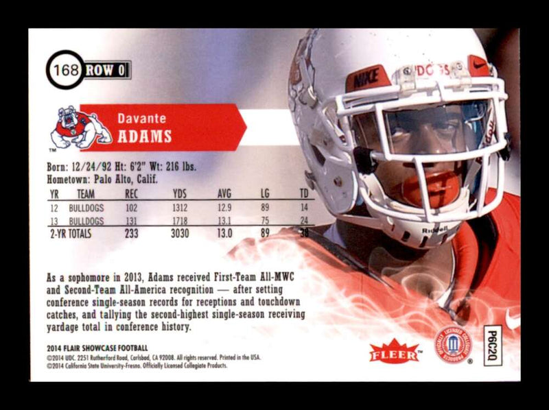 Load image into Gallery viewer, 2014 Flair Showcase Row 0 Davante Adams #168 Rookie RC Fresno State Bulldogs  Image 2
