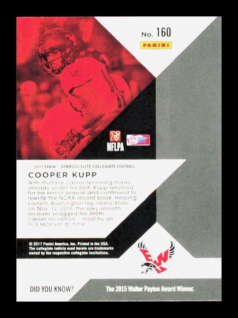 Load image into Gallery viewer, 2017 Panini Elite Draft Cooper Kupp #160 Rookie RC Eastern Washington Eagles  Image 2
